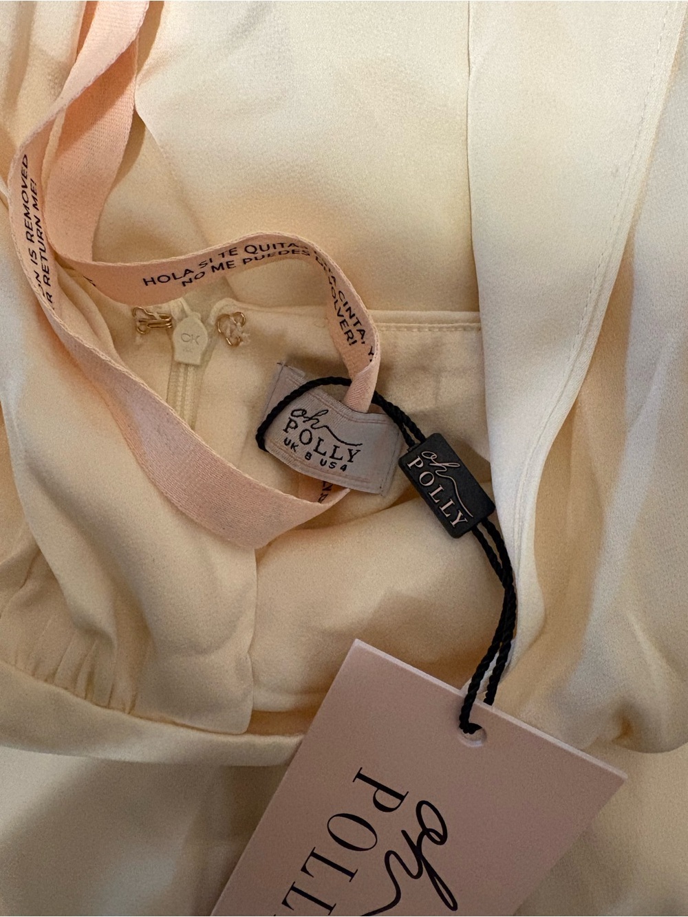 Oh Polly Backless Halter Neck Gown in Ivory - Picture 5 of 5